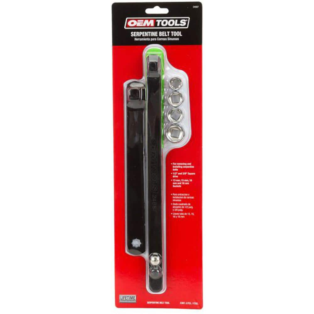 Automotive Hand Tools & Sets; Socket Size: 13; 15; 16; 18 mm; Includes: 13; 15; 16; 18 mm (4) Shallow Socket; 1/2 & 3/8 in Square Drive Adapters; Color: Silver; Hi-Viz Lime Green; Black; Contents: 13; 15; 16; 18 mm (4) Shallow Socket; 1/2 & 3/8 in Square