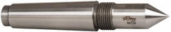 Riten - 1" Head Diam, Steel Long Point Solid Dead Center - 4MT Morse Taper, 1" Point Diam, 2-1/4" Point Length - Makers Industrial Supply