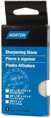 Norton - 4" Long x 2" Wide x 3/8" Thick, Novaculite Sharpening Stone - Rectangle, Ultra Fine Grade - Makers Industrial Supply