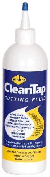 Winfield Brooks - CleanTap, 16 oz Bottle Cutting & Tapping Fluid - Water Soluble, For Machining - Makers Industrial Supply