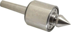 Riten - MT2 Taper Shank, 2-1/8" Head Diam Live Center - 5,000 Max RPM, 2" Head Length, 1" Point Diam, 1/4" Point Len, 100 Lb Max Workpc, 2" OAL, Male Point - Makers Industrial Supply