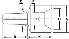 Riten - 4MT Taper, 5/8 to 1-3/8" Point Diam, Hardened Tool Steel Lathe Female Point - 1-7/32" OAL - Makers Industrial Supply