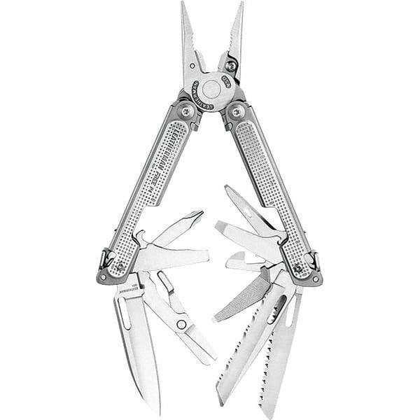 Leatherman - 21 Piece Multi-Tool - Silver, 7" OAL, 4" Closed Length - Makers Industrial Supply