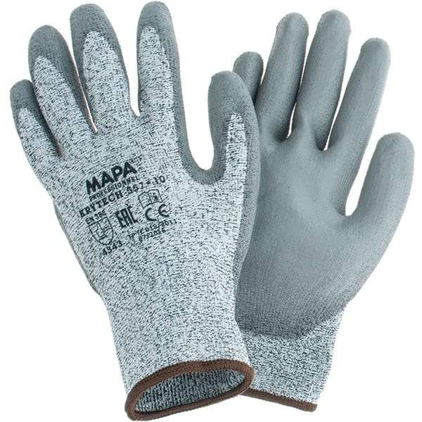 MAPA Professional - Size XL, ANSI Cut Lvl 1, Cut Resistant Gloves - Palm & Fingers Coated, Gray - Makers Industrial Supply