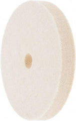 Value Collection - 4" Diam x 1/2" Thick Unmounted Buffing Wheel - 1 Ply, Polishing Wheel, 1/2" Arbor Hole, Medium Density - Makers Industrial Supply