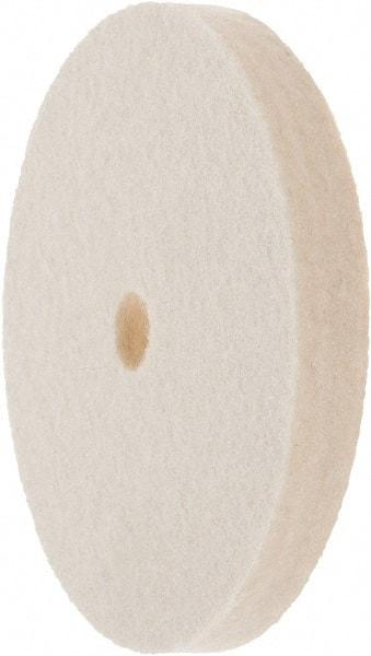 Value Collection - 4" Diam x 1/2" Thick Unmounted Buffing Wheel - 1 Ply, Polishing Wheel, 1/2" Arbor Hole, Soft Density - Makers Industrial Supply