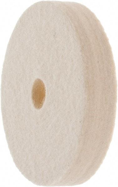 Value Collection - 3" Diam x 1/2" Thick Unmounted Buffing Wheel - 1 Ply, Polishing Wheel, 1/2" Arbor Hole, Hard Density - Makers Industrial Supply