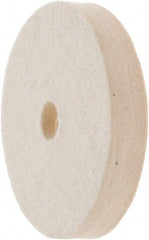 Value Collection - 3" Diam x 1/2" Thick Unmounted Buffing Wheel - 1 Ply, Polishing Wheel, 1/2" Arbor Hole, Medium Density - Makers Industrial Supply