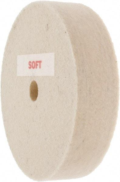 Value Collection - 4" Diam x 1" Thick Unmounted Buffing Wheel - 1 Ply, Polishing Wheel, 1/2" Arbor Hole, Medium Density - Makers Industrial Supply