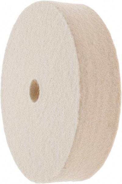 Value Collection - 4" Diam x 1" Thick Unmounted Buffing Wheel - 1 Ply, Polishing Wheel, 1/2" Arbor Hole, Soft Density - Makers Industrial Supply