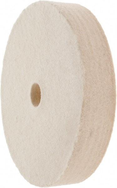 Value Collection - 4" Diam x 3/4" Thick Unmounted Buffing Wheel - 1 Ply, Polishing Wheel, 1/2" Arbor Hole, Hard Density - Makers Industrial Supply