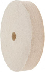 Value Collection - 4" Diam x 3/4" Thick Unmounted Buffing Wheel - 1 Ply, Polishing Wheel, 1/2" Arbor Hole, Hard Density - Makers Industrial Supply