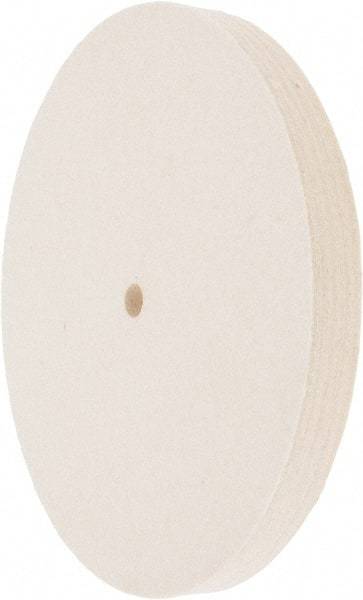 Value Collection - 8" Diam x 3/4" Thick Unmounted Buffing Wheel - 1 Ply, Polishing Wheel, 1/2" Arbor Hole, Medium Density - Makers Industrial Supply