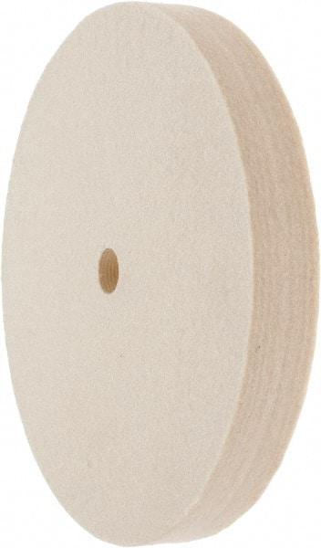 Value Collection - 6" Diam x 3/4" Thick Unmounted Buffing Wheel - 1 Ply, Polishing Wheel, 1/2" Arbor Hole, Hard Density - Makers Industrial Supply