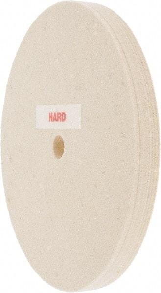 Value Collection - 6" Diam x 1/2" Thick Unmounted Buffing Wheel - 1 Ply, Polishing Wheel, 1/2" Arbor Hole, Hard Density - Makers Industrial Supply