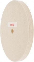 Value Collection - 6" Diam x 1/2" Thick Unmounted Buffing Wheel - 1 Ply, Polishing Wheel, 1/2" Arbor Hole, Hard Density - Makers Industrial Supply