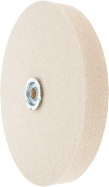 Value Collection - 8" Diam x 1" Thick Unmounted Buffing Wheel - 1 Ply, Polishing Wheel, 1" Arbor Hole, Medium Density - Makers Industrial Supply