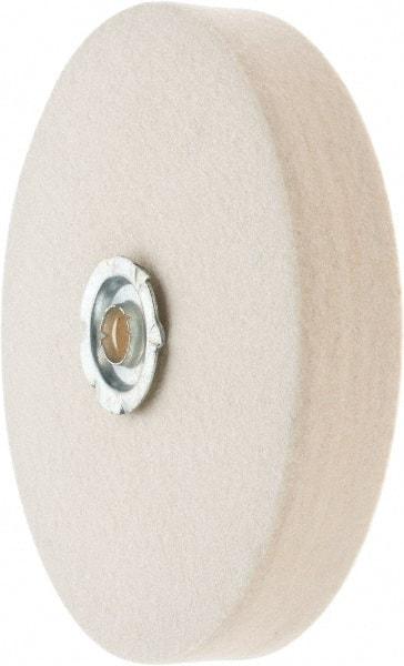 Value Collection - 6" Diam x 1" Thick Unmounted Buffing Wheel - 1 Ply, Polishing Wheel, 1" Arbor Hole, Medium Density - Makers Industrial Supply