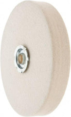 Value Collection - 6" Diam x 1" Thick Unmounted Buffing Wheel - 1 Ply, Polishing Wheel, 1" Arbor Hole, Medium Density - Makers Industrial Supply