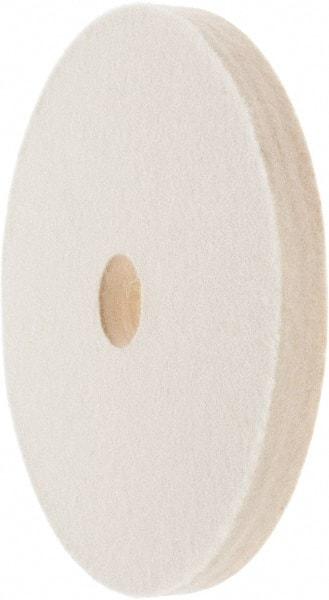 Value Collection - 6" Diam x 1/2" Thick Unmounted Buffing Wheel - 1 Ply, Polishing Wheel, 1" Arbor Hole, Medium Density - Makers Industrial Supply