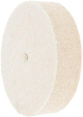 Made in USA - 2" Diam x 1/2" Thick Unmounted Buffing Wheel - 1 Ply, Polishing Wheel, 1/2" Arbor Hole, Hard Density - Makers Industrial Supply