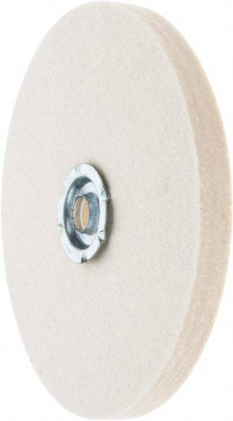 Value Collection - 6" Diam x 1/2" Thick Unmounted Buffing Wheel - 1 Ply, Polishing Wheel, 1" Arbor Hole, Soft Density - Makers Industrial Supply