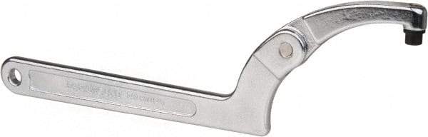 Paramount - 4-1/2" to 6-1/4" Capacity, Adjustable Pin Spanner Wrench - 12-1/8" OAL, 3/8" Hook Pin Height - Makers Industrial Supply