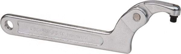 Paramount - 1-1/4" to 3" Capacity, Adjustable Pin Spanner Wrench - 8-1/8" OAL, 7/32" Hook Pin Height - Makers Industrial Supply