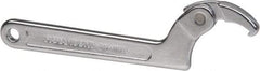 Paramount - 1-1/4" to 3" Capacity, Adjustable Pin Spanner Wrench - 8-1/8" OAL, 5/32" Hook Pin Height - Makers Industrial Supply