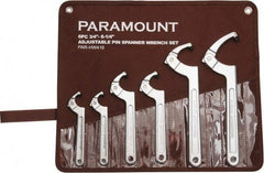 Paramount - 3/4" to 6-1/4" Capacity, Pin Spanner Wrench - 12-1/8" OAL - Makers Industrial Supply