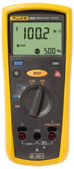 Fluke - Backlight Display, 2,000 Megohm Electrical Insulation Resistance Tester & Megohmmeter - 1,000 VDC Max Test Voltage, Powered by AA Battery - Makers Industrial Supply