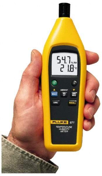 Fluke - Thermometer/Hygrometers & Barometers Type: Thermo-Hygrometer Minimum Relative Humidity (%): 5 - Makers Industrial Supply