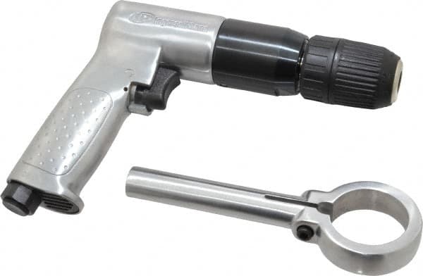 Ingersoll-Rand - 1/2" Reversible Keyless Chuck - Pistol Grip Handle, 500 RPM, 4 CFM, 0.5 hp, 90 psi - Makers Industrial Supply