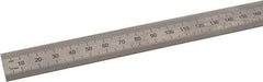 SPI - 48" Long, 0.5, 1mm Graduation, Flexible Steel Rule - Metric Graduation Style, 3/4" Wide, Silver, Satin Chrome Finish - Makers Industrial Supply