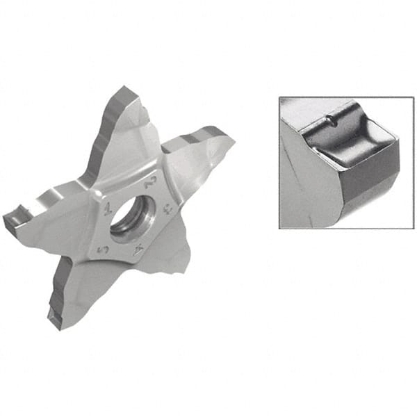 Iscar - 34L150PENTA PB Grade IC908, 1.5mm Cutting Width Carbide Grooving Insert - Left Hand, 0.07mm Corner Radius, TiAlN Finish - Makers Industrial Supply