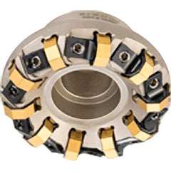 Iscar - 2.91" Cut Diam, 1" Arbor Hole, 0.138" Max Depth of Cut, 45° Indexable Chamfer & Angle Face Mill - 10 Inserts, ON.U 05\xB6S845 SN.U 13 Insert, Right Hand Cut, 10 Flutes, Series Helido - Makers Industrial Supply