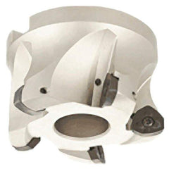 Iscar - 5 Inserts, 2.48" Cutter Diam, 0.079" Max Depth of Cut, Indexable High-Feed Face Mill - 1.063" Arbor Hole Diam, 0.488" Keyway Width, 1.969" High, FF FW Toolholder, FF WO.. Inserts, Series FeedMill - Makers Industrial Supply