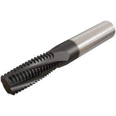 Iscar - G1/8-28 BSP, 0.3071" Cutting Diam, 3 Flute, Solid Carbide Helical Flute Thread Mill - Internal/External Thread, 14.1mm LOC, 64mm OAL, 8mm Shank Diam - Makers Industrial Supply