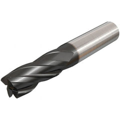 Iscar - 16mm, 32mm LOC, 16mm Shank Diam, 92mm OAL, 4 Flute, Solid Carbide Square End Mill - Single End, TiAlN Finish, Spiral Flute, 30° Helix, Right Hand Cut, Right Hand Flute - Makers Industrial Supply