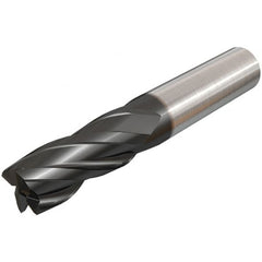 Iscar - 16mm, 40mm LOC, 16mm Shank Diam, 92mm OAL, 4 Flute, Solid Carbide Square End Mill - Single End, TiAlN Finish, Spiral Flute, 30° Helix, Right Hand Cut, Right Hand Flute - Makers Industrial Supply