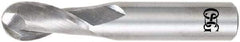 OSG - 25mm Diam, 38mm LOC, 2 Flute Solid Carbide Ball End Mill - TiAlN Finish, Single End, 102mm OAL, 25mm Shank Diam, Spiral Flute - Makers Industrial Supply