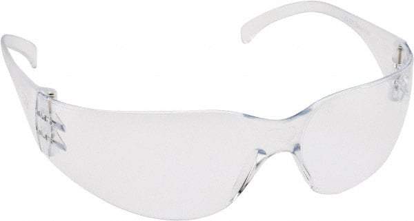 3M - Clear Lenses, Frameless Safety Glasses - Uncoated Lenses, Size Universal, Wrap Around - Makers Industrial Supply