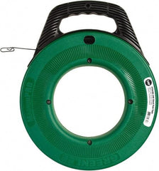 Greenlee - 240 Ft. Long x 1/8 Inch Wide, Steel Fish Tape - 400 Lb. Pulling Strength, Includes Case - Makers Industrial Supply