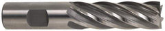 Hertel - 1", 4" LOC, 1" Shank Diam, 6-1/2" OAL, 6 Flute, Cobalt Square End Mill - Single End, Uncoated, Spiral Flute, 30° Helix, Centercutting, Right Hand Cut, Right Hand Flute - Makers Industrial Supply