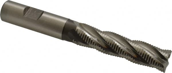 Hertel - 16mm Diam, Fine Pitch, 63mm LOC, 4 Flute Cobalt Roughing Square End Mill - Uncoated, 123mm OAL, 16mm Shank Diam, Single End, Centercutting, 30° Helix - Makers Industrial Supply