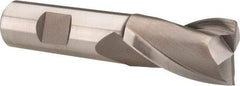 Hertel - 15/16", 1-1/2" LOC, 3/4" Shank Diam, 3-3/4" OAL, 2 Flute, High Speed Steel Square End Mill - Single End, Uncoated, Spiral Flute, 30° Helix, Centercutting, Right Hand Cut, Right Hand Flute - Makers Industrial Supply