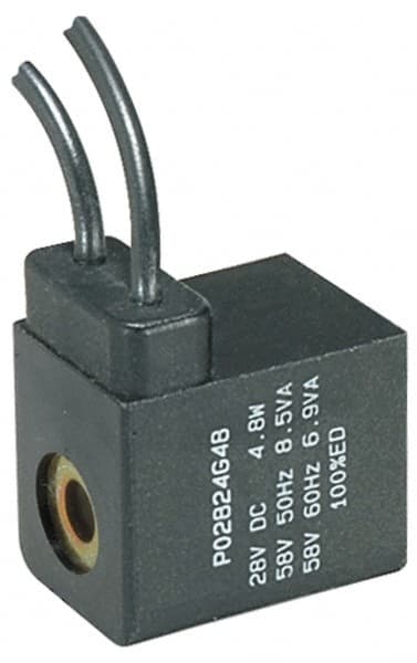 Parker - 12 DC Volt, Class F, Solenoid Coil - 5.5 Watt, IP 65 Enclosure, Use with Parker B Series Viking Valve - Makers Industrial Supply