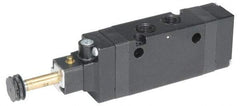 Parker - 3/8" NPT Port, Single Solenoid, 3 Way, Valveless Coil, Aluminum Solenoid Valve - Normally Closed, 145 Max PSI, Buna-N Seal - Makers Industrial Supply