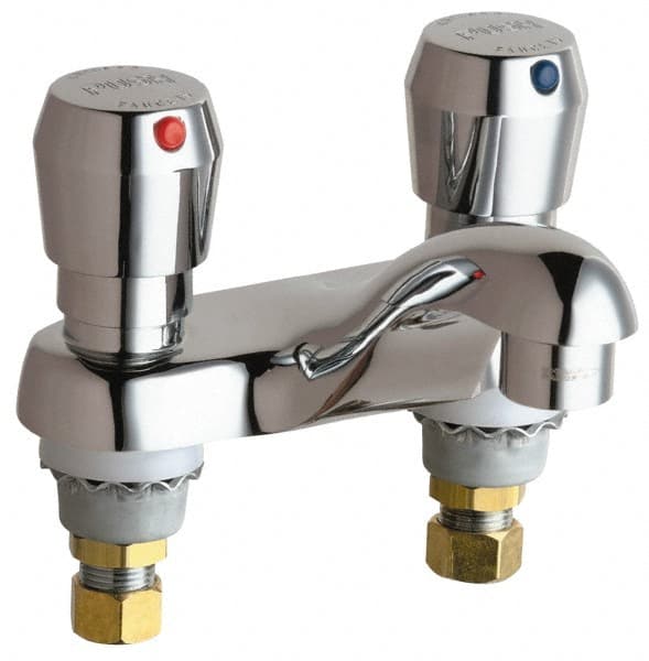 Chicago Faucets - Industrial & Laundry Faucets Type: Lavatory Metering Faucet Style: Deck Mount - Makers Industrial Supply