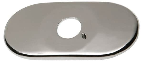 Chicago Faucets - Faucet Replacement 4" Cover Plate - Polished Chrome, Use with HyTronic IR Faucets - Makers Industrial Supply